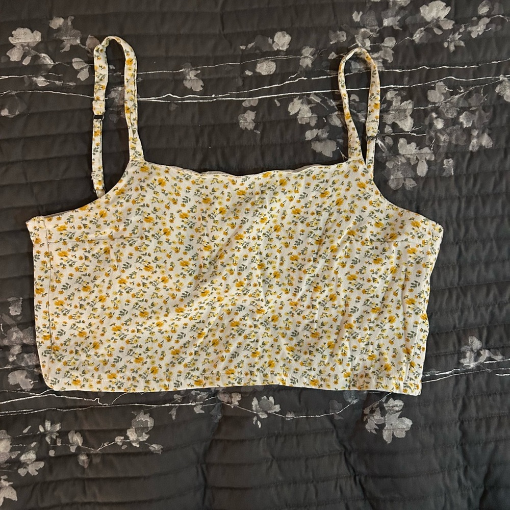 Hollister Yellow Floral Camisole Top